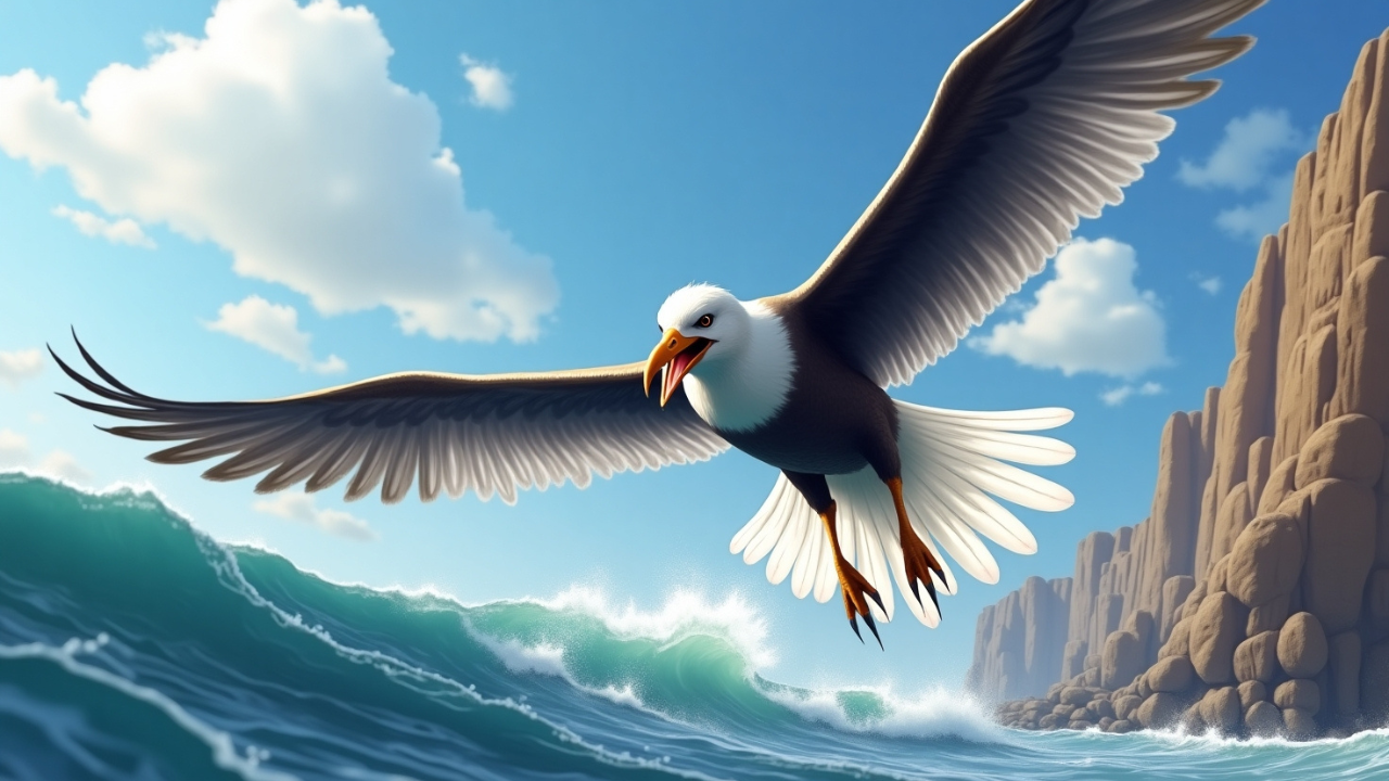 White Tailed Predatory Seabird That Eats Fish
